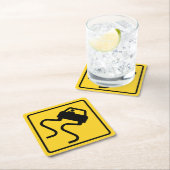 Slippery Road wanneer nat Kartonnen Onderzetters (Insitu)