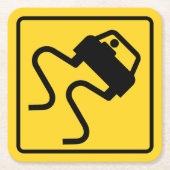 Slippery Road wanneer nat Kartonnen Onderzetters (Voorkant)