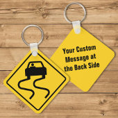 Slippery Road wanneer nat Sleutelhanger