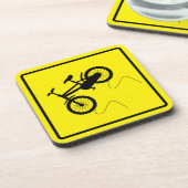 Slippery wanneer natte fiets hard plastic Onderzet Bier Onderzetter (Linkerzijde)