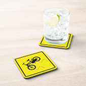 Slippery wanneer natte fiets hard plastic Onderzet Bier Onderzetter (Rechterzijde)