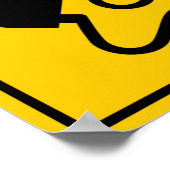 Slippery When Wet Highway Sign Poster (Hoek)