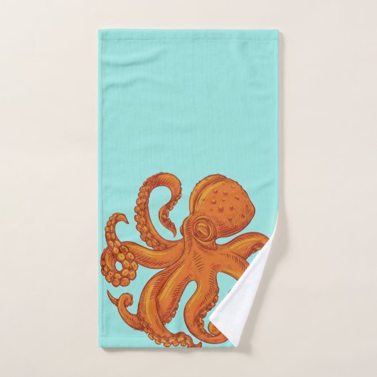 Slippery Zee Creature Ocean Octopus Long Tentacles Bad Handdoek (Handdoek)