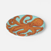Slippery Zee Creature Ocean Octopus Long Tentacles Papieren Bordje (Gekanteld)