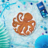 Slippery Zee Creature Ocean Octopus Long Tentacles Papieren Bordje (Feest)