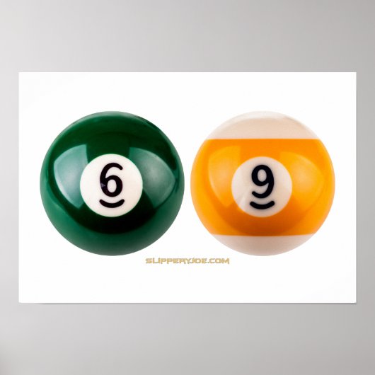 SlipperyJoe 69 ballen met harde pootafels Poster (Voorkant)