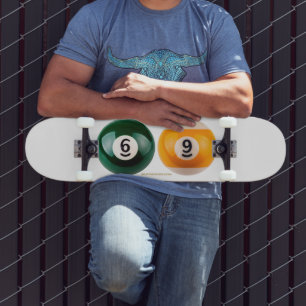 SlipperyJoe 69 harde pooltafel twee biljartballen Persoonlijk Skateboard