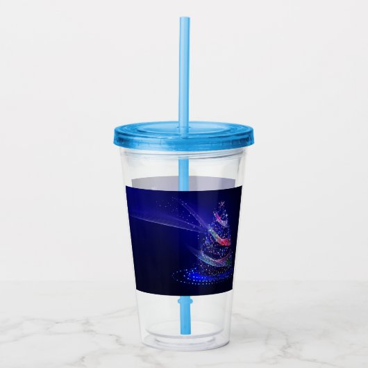 SlipperyJoe digitaal weergegeven kerstboom beau Acryl Drinkbeker (Voorkant)
