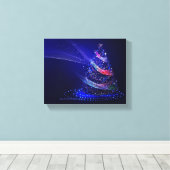 SlipperyJoe digitaal weergegeven kerstboom beau Canvas Afdruk (Insitu (Houten vloer))
