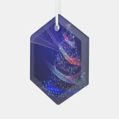 SlipperyJoe digitaal weergegeven kerstboom beau Glas Ornament (Voorkant links)