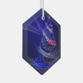 SlipperyJoe digitaal weergegeven kerstboom beau Glas Ornament (Voorkant Rechts)