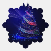 SlipperyJoe digitaal weergegeven kerstboom beau Ornament Kaart (Achterkant)