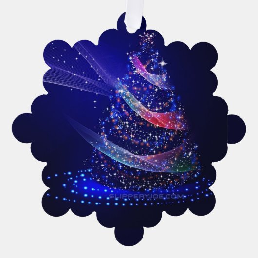 SlipperyJoe digitaal weergegeven kerstboom beau Ornament Kaart (Voorkant)
