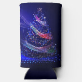 SlipperyJoe digitaal weergegeven kerstboom beau Seltzer Blikjeskoeler (Achterkant)