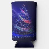 SlipperyJoe digitaal weergegeven kerstboom beau Seltzer Blikjeskoeler (Voorkant)