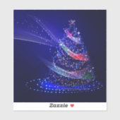 SlipperyJoe digitaal weergegeven kerstboom beau Sticker (Vel)