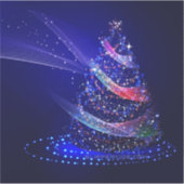 SlipperyJoe digitaal weergegeven kerstboom beau Sticker (Voorkant)