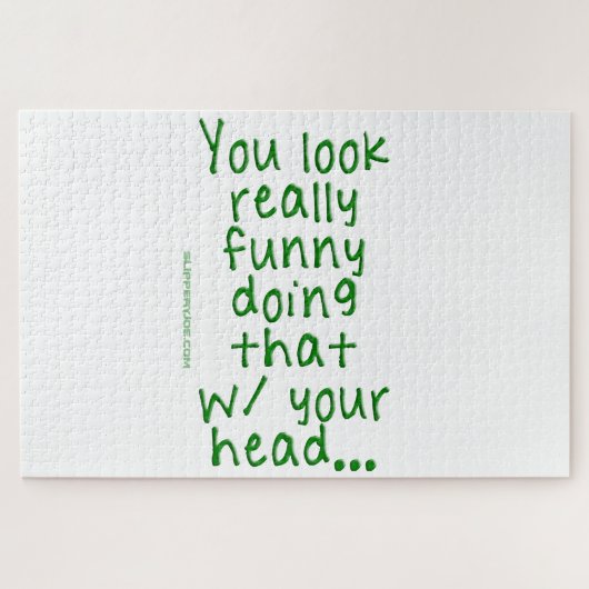 SlipperyJoe doet dat met je hoofd. Legpuzzel (Horizontaal)