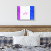 SlipperyJoe drag pride flag purple white blue crow Canvas Afdruk (Insitu (Slaapkamer))