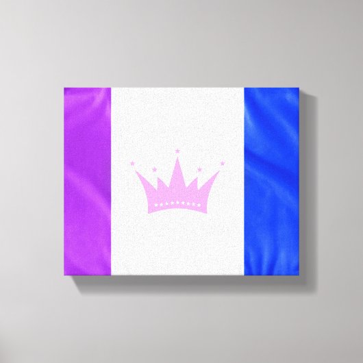 SlipperyJoe drag pride flag purple white blue crow Canvas Afdruk (Voorkant)