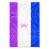 SlipperyJoe drag pride flag purple white blue crow Foto Afdruk (Voorkant)