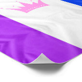 SlipperyJoe drag pride flag purple white blue crow Poster (Hoek)