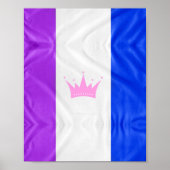 SlipperyJoe drag pride flag purple white blue crow Poster (Voorkant)