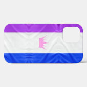 SlipperyJoe drag pride vlag paars wit blauw kraai Case-Mate iPhone Case (Achterkant (horizontaal))