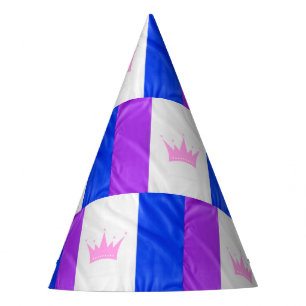 SlipperyJoe drag pride vlag paars wit blauw kraai Feesthoedjes