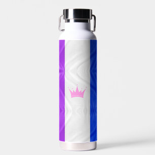 SlipperyJoe drag pride vlag paars wit blauw kraai Waterfles