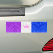 SlipperyJoe drag pride vlag paarse wit blauw Sequ Bumpersticker (Op auto)