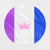 SlipperyJoe drag pride vlag paarse wit blauw Sequ Labels (Design 2)