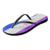 SlipperyJoe drag pride vlag paarse wit blauw Sequ Teenslippers (Schuin)