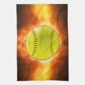 SlipperyJoe, Fireball Raspberry, Softball in brand Theedoek (Verticaal)