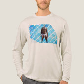 SlipperyJoe gespierde man sixpack abs mannelijk wi Tri-Blend Shirt (Voorkant volledig)
