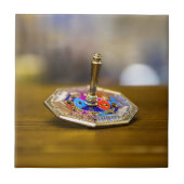 SlipperyJoe Hanukkah dreidel gift octagonal base b Tegeltje (Voorkant)