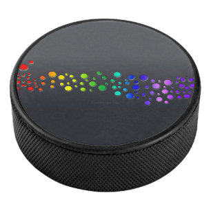 SlipperyJoe houdt van bellen rood oranje geel groe Hockey Puck