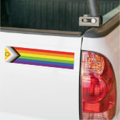 SlipperyJoe Intersex Progress Pride Flag regenboog Bumpersticker (Op Truck)