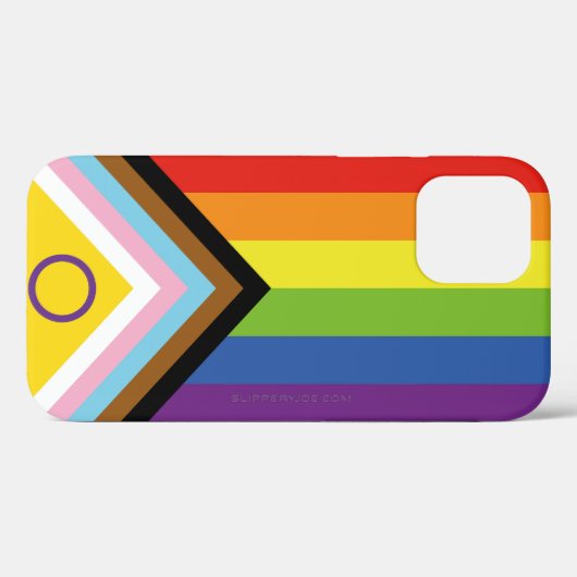 SlipperyJoe Intersex Progress Pride Flag regenboog Case-Mate iPhone Case (Achterkant (horizontaal))