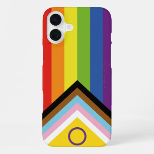 SlipperyJoe Intersex Progress Pride Flag regenboog iPhone 16 Plus Hoesje