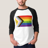 SlipperyJoe Intersex Progress Pride Flag regenboog T-shirt (Voorkant)