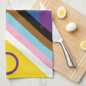 SlipperyJoe Intersex Progress Pride Flag regenboog Theedoek (Quarter Fold)