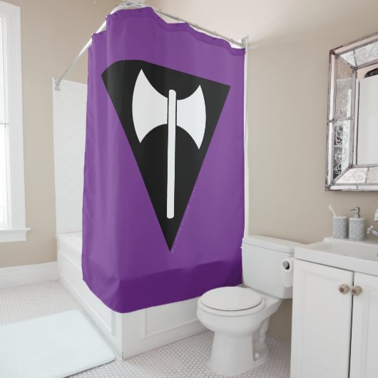 SlipperyJoe lesbische trots vlag krachtige homo fe Douchegordijn (In situ)