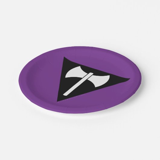 SlipperyJoe lesbische trots vlag krachtige homo fe Papieren Bordje (Gekanteld)