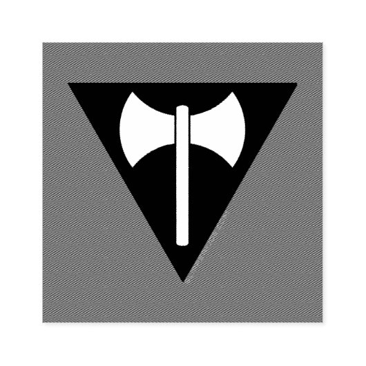 SlipperyJoe lesbische trots vlag krachtige homo fe Rubberstempel (Afrduk)