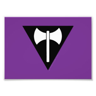 SlipperyJoe lesbische trotsvlag krachtig gay femin Foto Afdruk