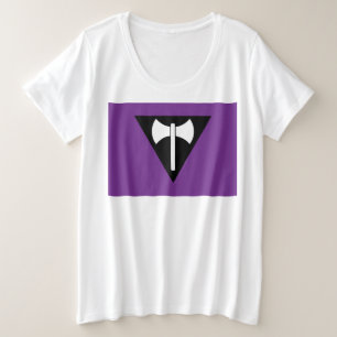 SlipperyJoe lesbische trotsvlag krachtig gay femin Grote Maat T-shirt