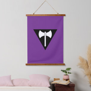 SlipperyJoe lesbische trotsvlag krachtig gay femin Hangend Wandkleed