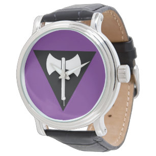 SlipperyJoe lesbische trotsvlag krachtig gay femin Horloge