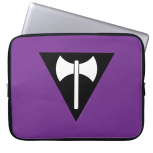 SlipperyJoe lesbische trotsvlag krachtig gay femin Laptop Sleeve